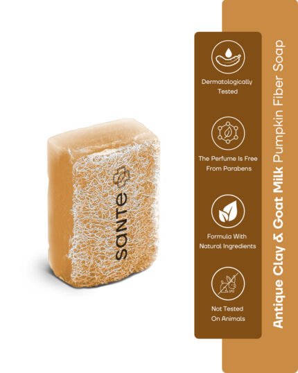 Sante Plus Pumpkin Fiber Ancient Clay & Goat Milk Soap 120 Gr