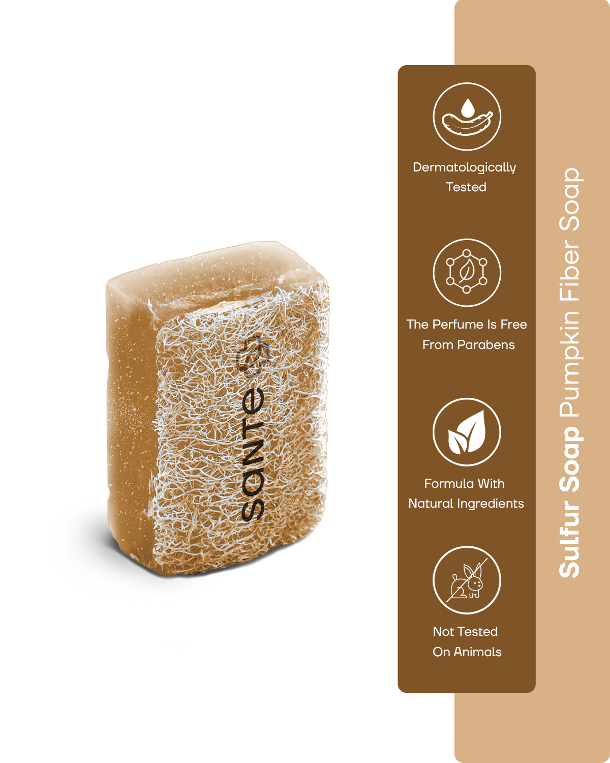Sulfur Soap Pumpkin Fiber Soap